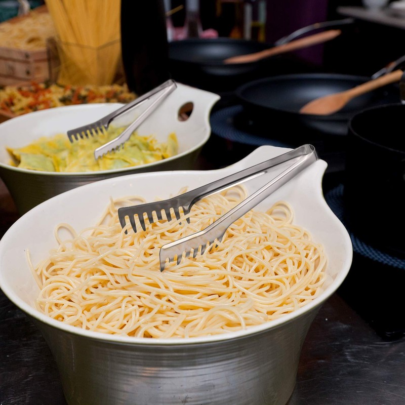 2 Pieces Spaghetti Spoon Large Pasta Server Utensil, 9.4 Inch