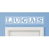 Lucas Baby Block Name Bedroom Closet Door - 30 Inch