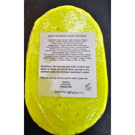 Baby Powder Scented Bath Soap Sponge, Yellow, External Use Only, Not for Children Under 3 Years
