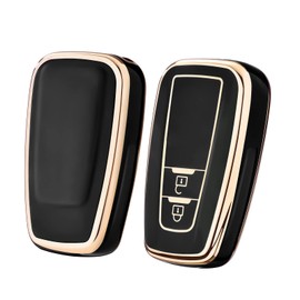 PANPHEN car key case for Toyota, suitable for Toyota CHR RAV4 Camry C-HR Corolla Prado Prius 2016 2017 2018 2019 2020, 2 buttons, Black