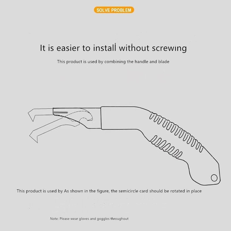 Grout Removal Tool,1 handle and 10 grouting saw blades