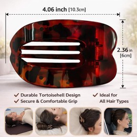 4-Pack Duckbill Hair Clips for Women,Flat Claw Design,Solid Color,Casual Elegant for Thick or Thin Hair,Suitable for All Hair Lengths