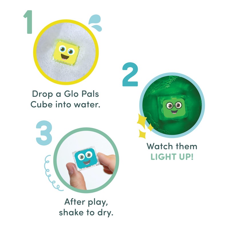 Glo Pals Water-Activated Light-Up Cubes Bundle for Sensory Play –
