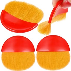 4 Pieces Brush Applicator Diamond Painting Brush Accessories Tools, Artist Drawing Flat Brush for Gesso, Varnishes, Oil Paint, Acrylic Painting, Watercolor (Red and Gold)