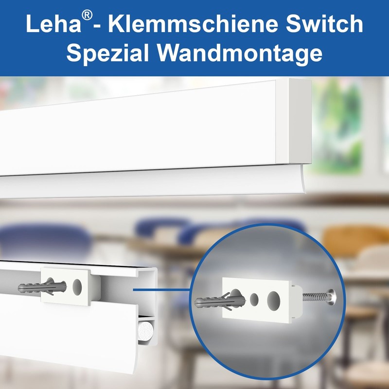Leha® Switch Special Aluminium Clamp Rail with Special Soft Rubber