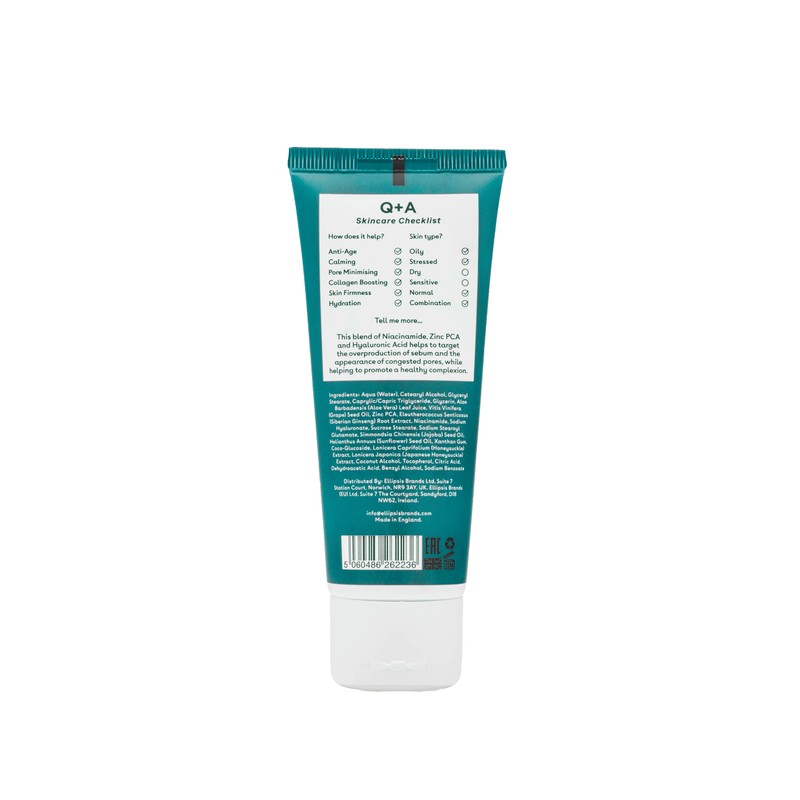 Q+A Zinc PCA Daily Moisturiser, Hydration and Oil Control with