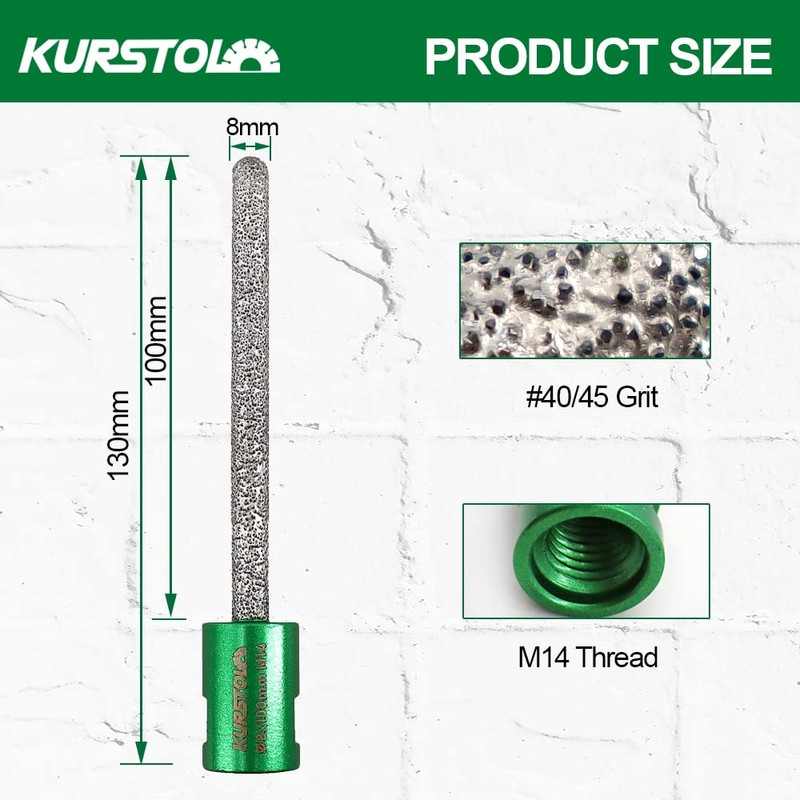 KURSTOL Diamond Mortar Raking Bit - 8mm x 100mm with