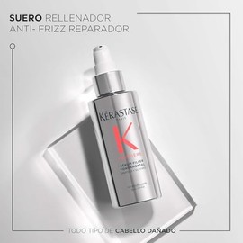 Kérastase Premier Serum Filler Fondamental Actúa Sellar Rellenar Hebras Cabello Protegerlos Calor Dejando Brillante Fuerte Péptido Glicina 90ml