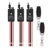 Meskliu 12v Mini Remote Control Switch,3 Way Wireless Lights Switch