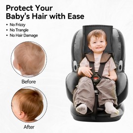 Sprouterie Silk Head Carseat Cover for Babies Satin Head Cover for Baby Car Seat Canopy Headrest Protector 2pcs for Boys Girls Infant Sleeping Hair Protection Pink Black