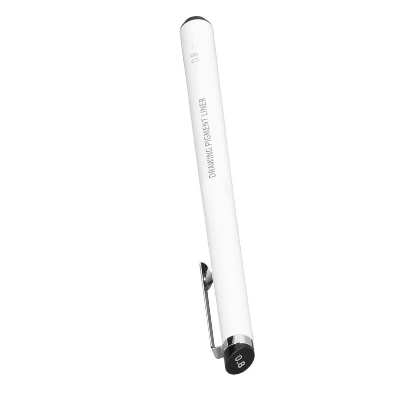 10Pcs Fineliner Pens Black Ink Durable Waterproof Fadeless High Smoothness