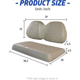 NOKINS Golf Cart Diamond Seat Covers Kit, Fits Club Car Precedent Ordinary Front