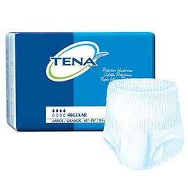 TENA Protective Underwear, Regular Absorbency-Size Large Waist / Hip 45" - 58" - Pack of 18