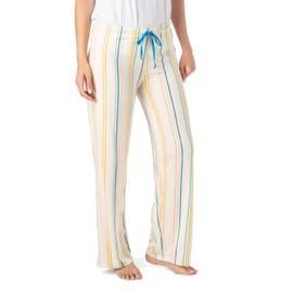 Hello Mello Signature Lounge Pants Womens Soft Pajama Bottoms Elastic Waistband Drawstring Tie - Havana Nights, Large/X-Large