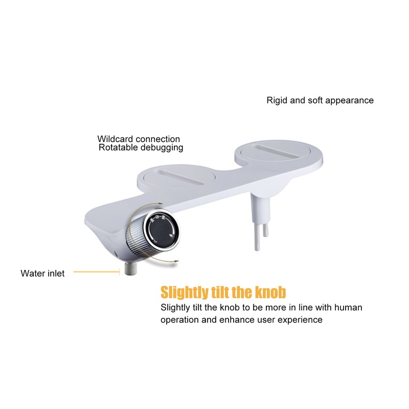 G1/2in Thread Toilet Bidet Seat Attachment Cold Water Spray Double