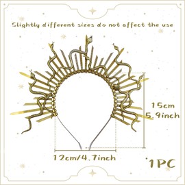 Roaring Good Time Gold Medusa Headdress Medusa Crown Of Snakes Corona De Medusa Womens Medusa Costume Birthday Photoshoot Props