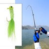Briny River 30Pcs Feather Jig Head Hook Crappie Jigs Fishing