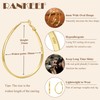 RANKEEF 4 mm Wide Large Oval Hoop Earrings for Women