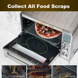 Air Fryer Oven Liners for Breville Mini Smart Oven Air Fryer, Black 4pcs Air Fryer Liners Reusable Baking Mat Compatible with Breville Mini Oven BOV450