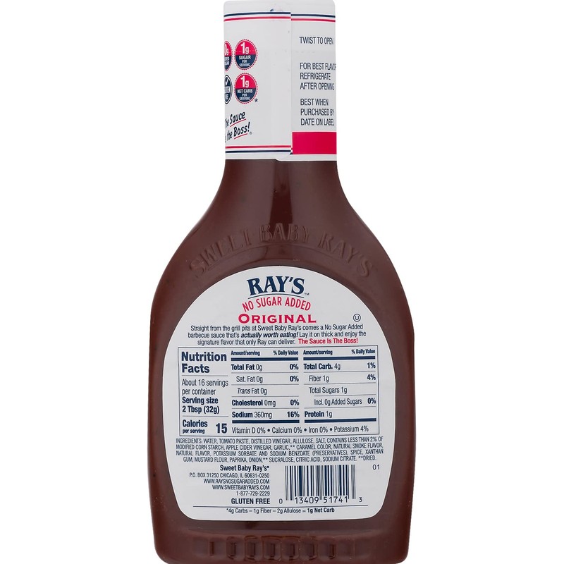Sweet Baby Ray's No Sugar BBQ Sauce Set - Honey