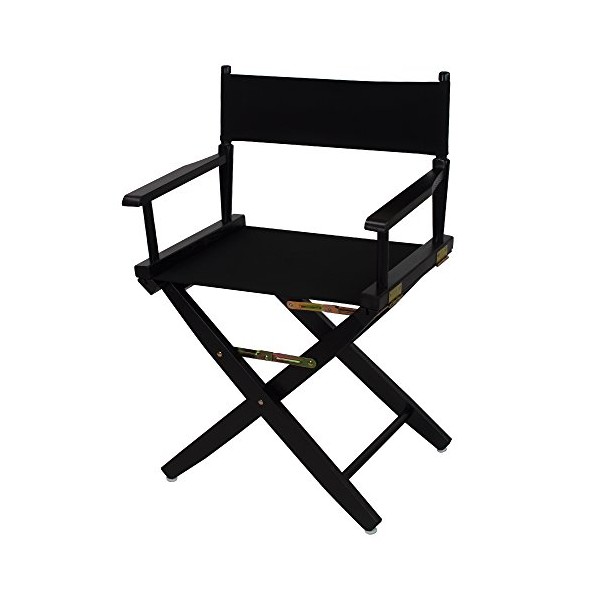 American Trails Extra-Wide Premium 18" Director's Chair Black Frame with Black Canvas
