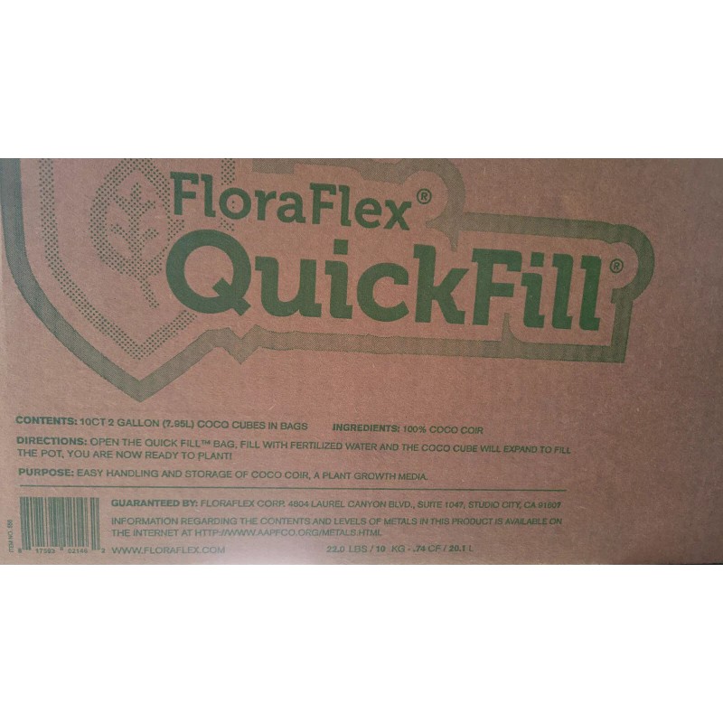 FloraFlex QuickFill, Hydroponics Growing Media, 2 GAL – 10ct CASE