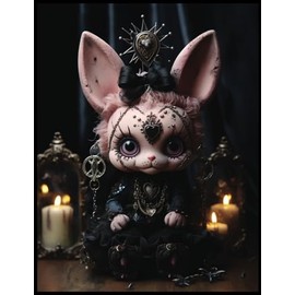 Gothic Pastel Stuffed Bunny Voodoo Doll, Design 6 (SKETCHBOOK): Embrace the Dark Whimsy and Unleash Your Creativity