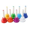 MUNGHOK 8 Piece Colourful Hand Bells Set, 8 Note Diatonic