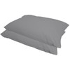 Set of 2 pillow cases (polyester) grey