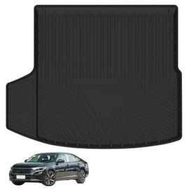 Elsetyler Custom Fit for Cargo Liner 2020-2022 Volkswagen Passat - Black TPE All Weather Heavy Duty Waterproof Rear Cargo Tray Trunk Floor Mat Protector