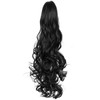 24" Deep Curly Claw Jaw Ponytail Extension Long Wavy Synthetic