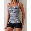 B2prity Women's Tankini Swimsuit Tummy Control Ruched Two Piece Bathing