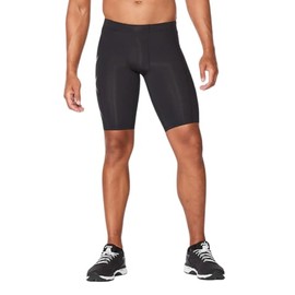 2XU Men's Force Compression Shorts - Compression Shorts for Enhanced Support and Recovery - Black/Nero - Size Medium