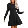 OFEEFAN Womens Dresses Long Sleeve Homecoming Dresses Flowy Ribbed A