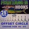 (25pk) Offset Circle Hooks Fish Tamer Pro Pack - Super