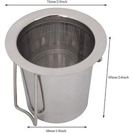 Infusor de té de malla de acero inoxidable, puede filtrar té roto, café y otras partículas pequeñas