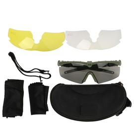 Windproof Sandproof Military Goggles Tactic Glasses Anti Impact Shooting Eye Protection(Military Green )