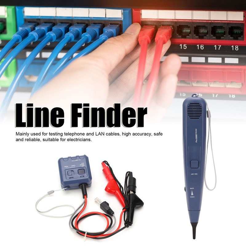 Network Cable Tester Handheld Telephone Line Finder Audio Generator Cable