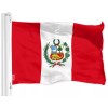 G128 Peru Peruvian Flag 3x5 Ft LiteWeave Pro Series Printed