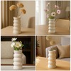 APOMOONS Ceramic Vase White Flower Vase 20 x 8 x
