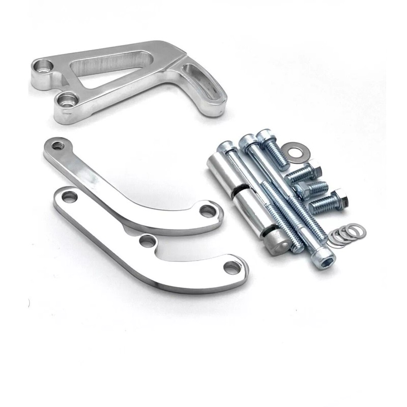 HRC SB Chevy Saginaw Power Steering Pump Bracket Long Water