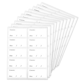 100 Pcs Freezer Labels,Food Labels Stickers Easy Peel Off,Small Sticky Labels, 6 x 3cm Food Freezer Labels, Food Storage Labels Stickers, Removable Freezer Labels, No Trace After Peel Off