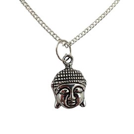 Silver Plated Necklace Gautama Buddha Charm Pendant