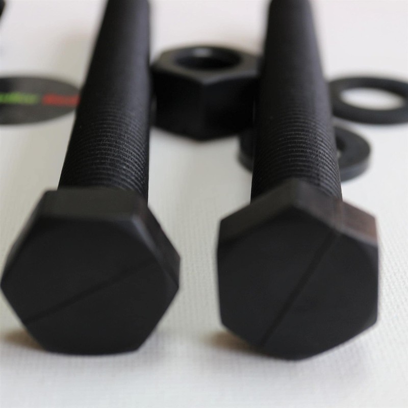 5 x Black Hexagon Head Screws Polypropylene (PP) Plastic Nuts,
