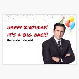 Office Us Birthday Card, Michael Scott Birthday Card, Quotes, Gifts, Presents, Ideas, Good Vibes, Cool, Colors, Culture, That'S What She Said Bumper Sticker Vinyl Decal 5"