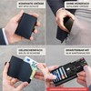 PURISTO KLIK Slim Wallet Add Ons Leather Cover, Black vegan,