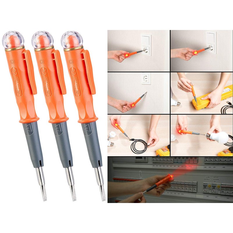 revolt Current Tester: Set of 3 Multifunction Voltage Tester and