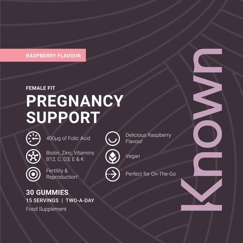 Known Pregnancy Support Multivitamin Gummies – 400µg Folic Acid –