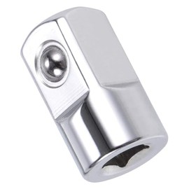 TOP-VIGOR 1/4 Inch Female to 1/2 Inch Male Socket Adapter, Chrome Vanadium Steel 1/4 to 1/2 Adapter with Ball Detent for Ratchets and Hand Tools