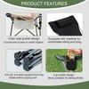 2 in 1 Folding Camping Lounge Chair with Removable Footrest,Picnic